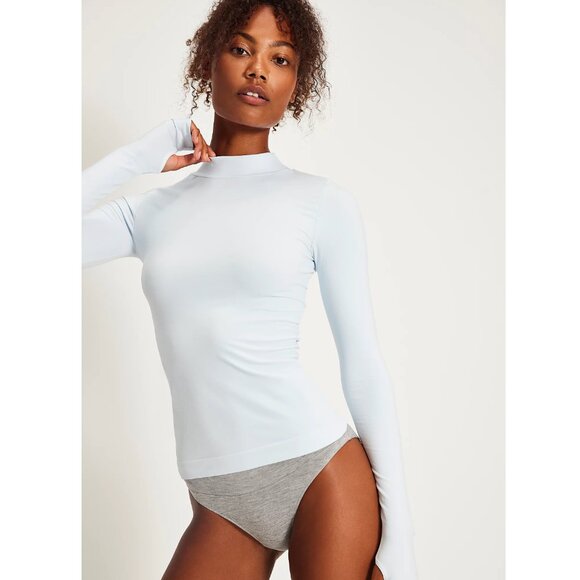 NWT Free People Rocky Seamless Turtleneck Top 2-Pack Bundle White & Black M/L - Picture 1 of 4